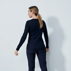 Ancona Ls Round Neck Blå