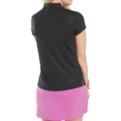 Animal Print Cap Sleeve Lisle Svart