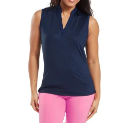 Animal Print Sleeveless Lisle Blå