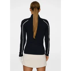 Aubree Knitted Zip Sweater Blå