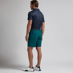 Geometric Floral Tech Jersey Polo Blå