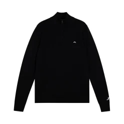 Kian Zipped Golf Sweater Svart