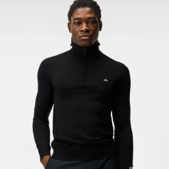 Kian Zipped Golf Sweater Svart