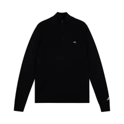 Kian Zipped Golf Sweater Svart