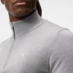 Kian Zipped Golf Sweater Grå