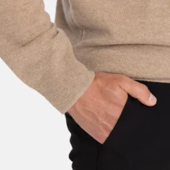 Lambswool Blend Crew Beige