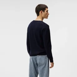Lyle Merino Crew Neck Sweater Blå