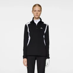 Mae Quarter Zip Mid Layer Svart