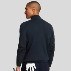 Merino Blend Quarter Zip Blå