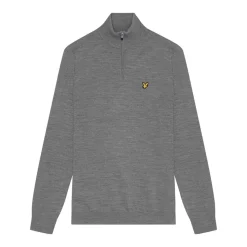 Merino Blend Quarter Zip Grå