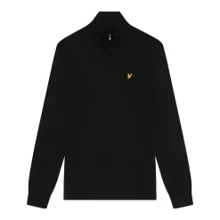 Merino Blend Quarter Zip Svart