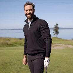 Oakville Half Zip Sweater Svart