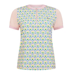 OP Ss Lattice Zip Mock