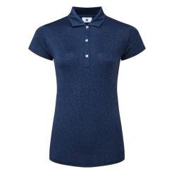 Painted Floral Cap Sleeve Lisle Blå