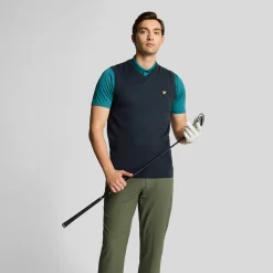 Slipover Merino Blend V-Neck Blå