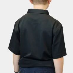 Stretch Pique JR Svart