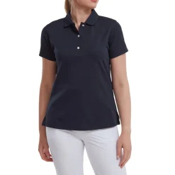 Stretch Pique Solid Blå