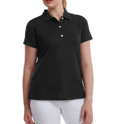 Stretch Pique Solid Svart