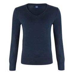 Vernon V-Neck Merino Blå