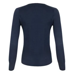Vernon V-Neck Merino Blå