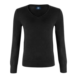 Vernon V-Neck Merino Svart