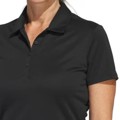 W Solid Performance Short Sleeve Polo Shirt Svart