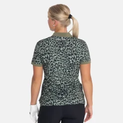 W Tech Hidden Button Pique AOP Svart