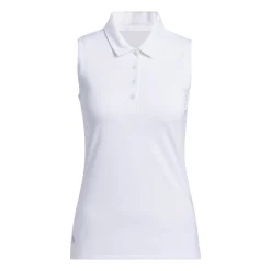W Ultimate Solid Sleeveless Polo Shirt Vit